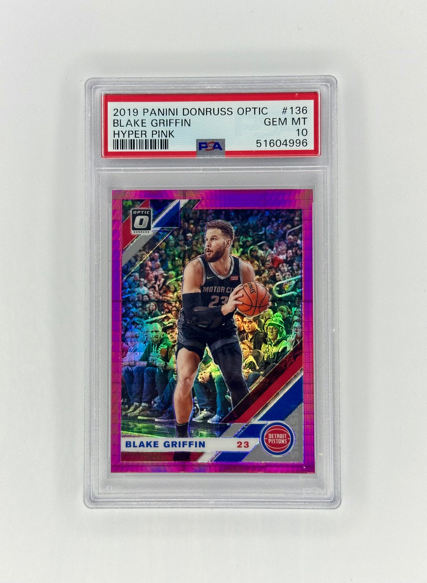 Blake Griffin 2019-20 Panini Donruss Optic Pink Hyper Prizm #136 PSA10