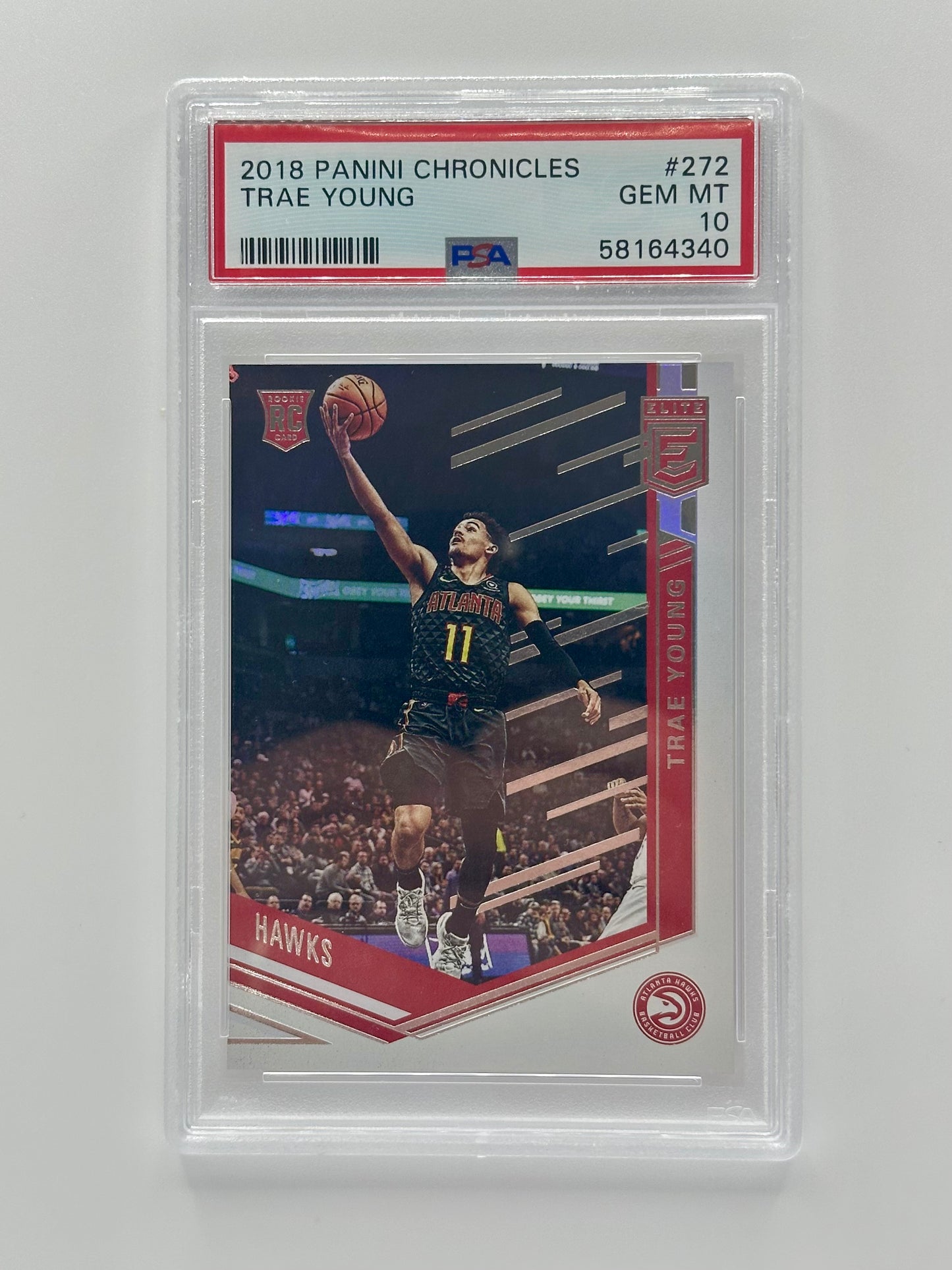 Trae Young Rookie 2018-19 Panini Chronicles RC PSA 10 Atlanta Hawks