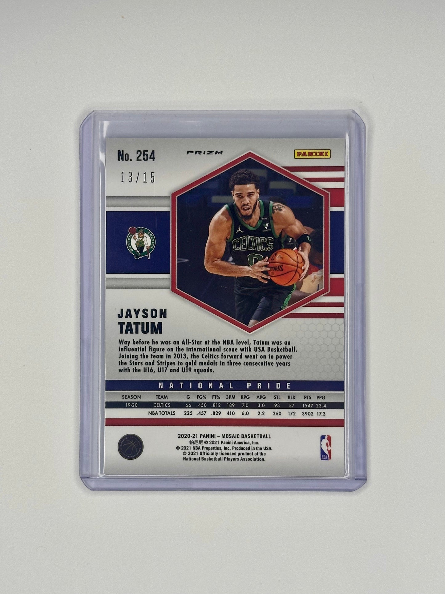 Jayson Tatum 20-21 Mosaic National Pride Blue Flourescent 13/15