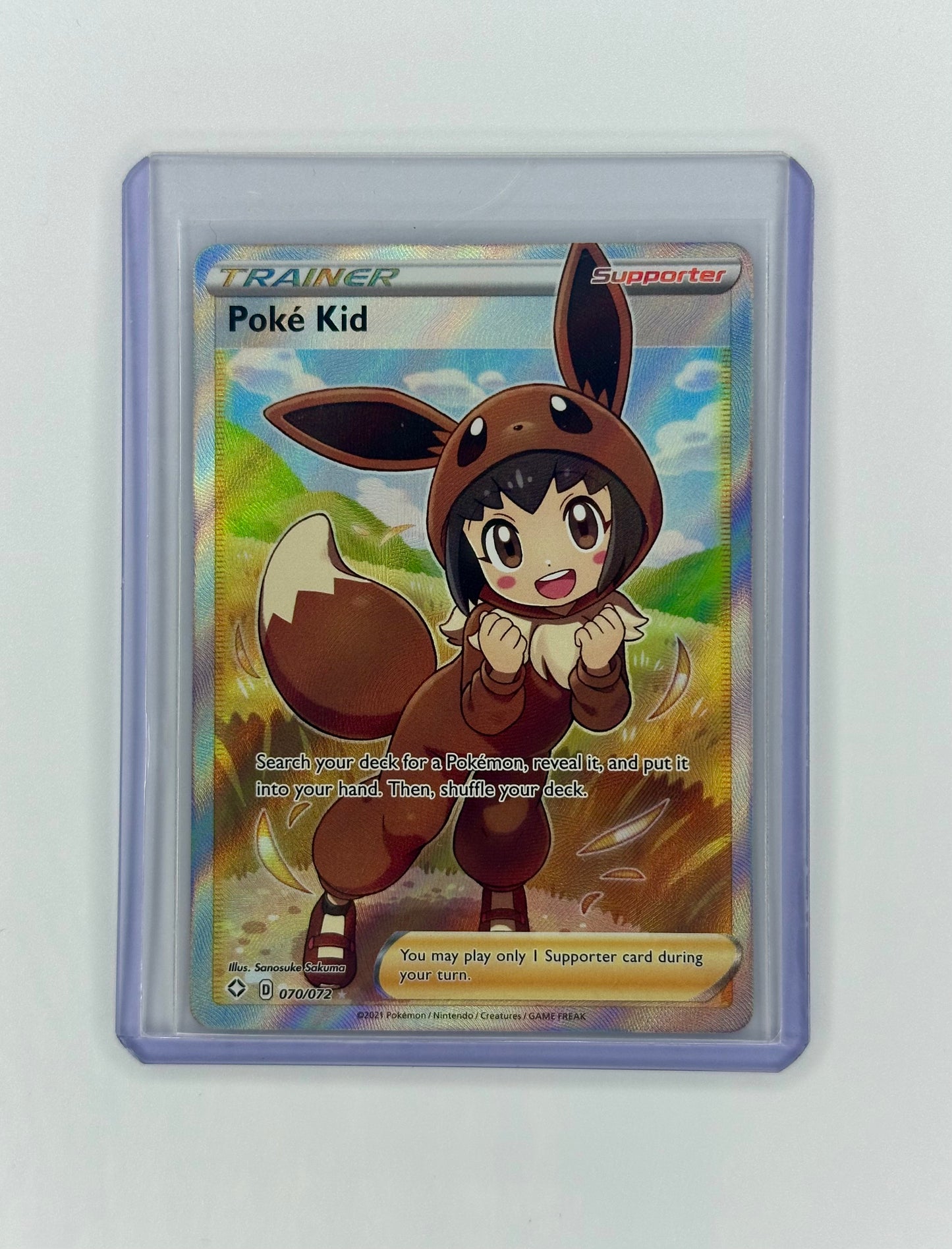 Poke Kid Trainer 70/72 Pokémon TCG Shining Fates Holo Ultra Rare Full Art