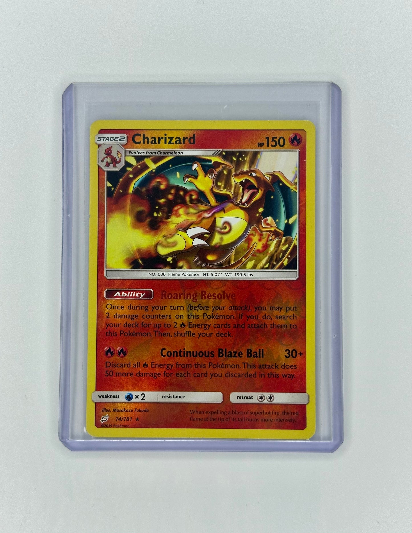 Pokemon Charizard 14/181 Team Up Reverse Holo Rare