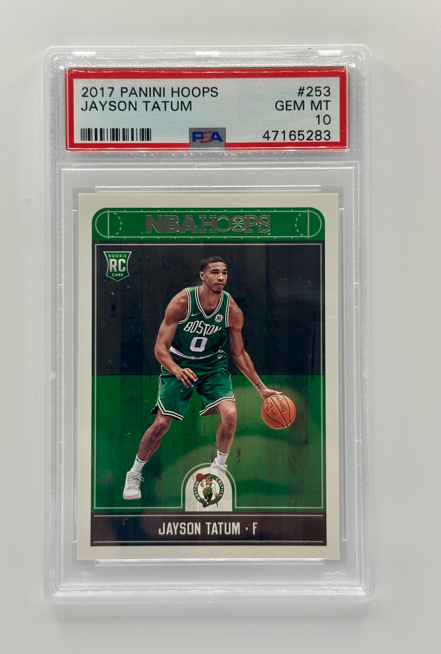 Jayson Tatum Rookie RC 2017-18 Panini NBA Hoops #253 Graded PSA 10 Gem Mint