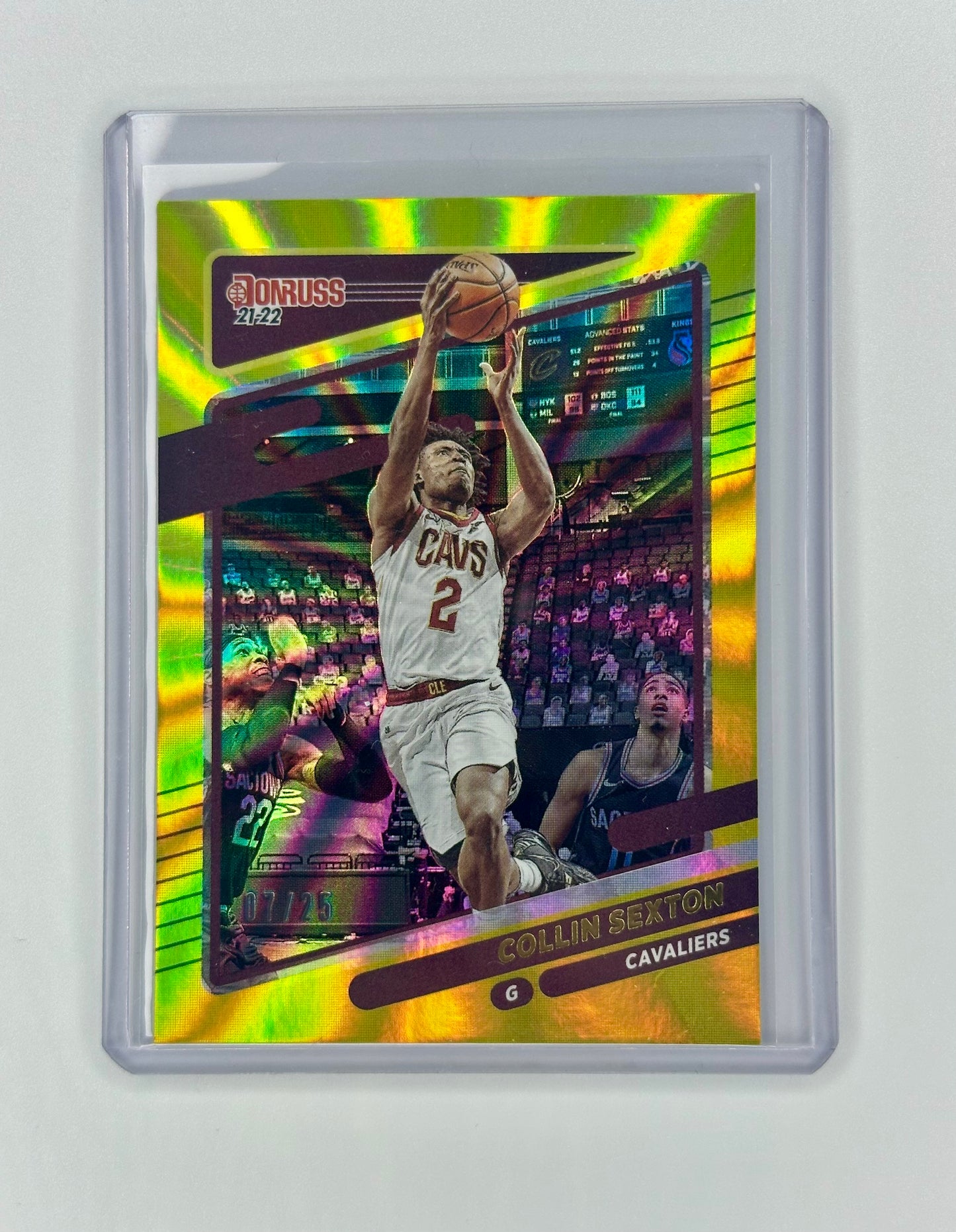 Colin Sexton 2021-22 Panini Donruss Holo Yellow Laser 07/25 #124