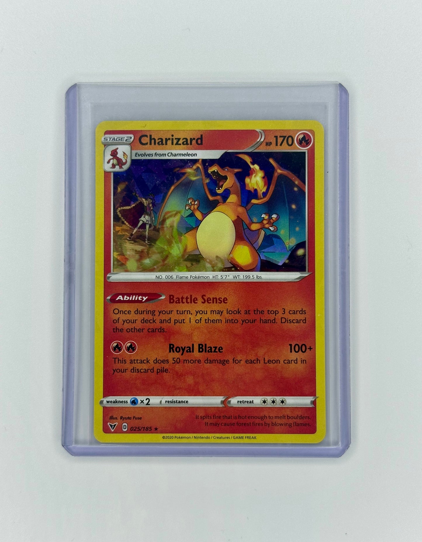 Pokemon Charizard 025/185 Cracked Ice Holo Pokemon TCG Vivid Voltage