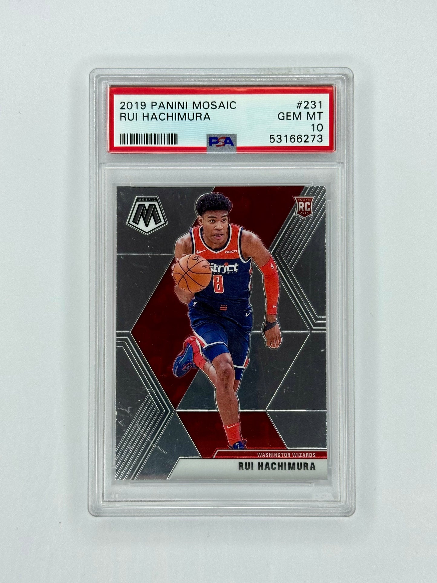 Rui Hachimura 2019 Panini Mosaic #231 Wizards Lakers RC Rookie PSA 10