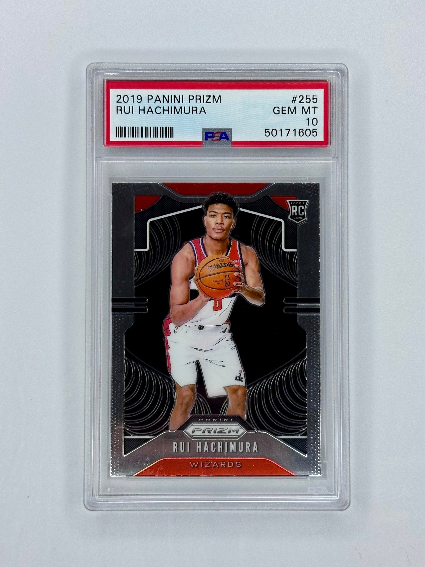 Rui Hachimura 2019 Panini Prizm Rookie RC PSA 10 Wizards Lakers #255
