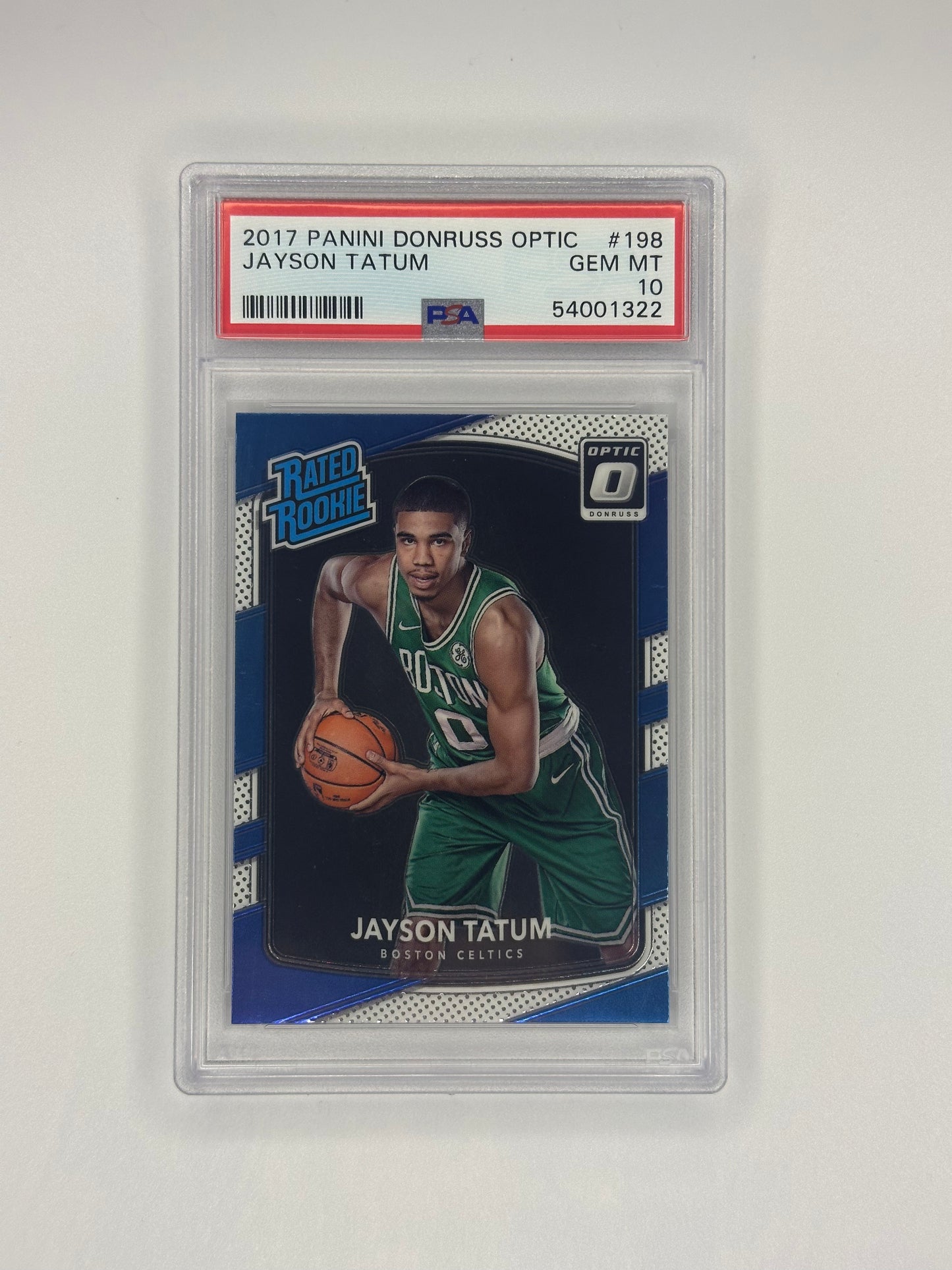 Jayson Tatum 2017 Donruss Optic Rated Rookie PSA 10 Boston Celtics