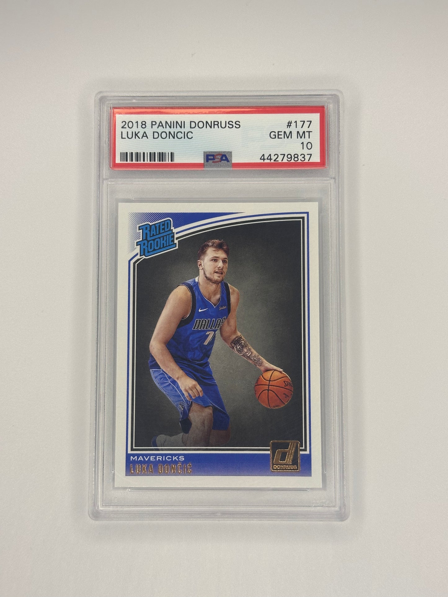 Luka Doncic 2018 Panini Donruss RC Rated Rookie #177 Mavericks PSA 10