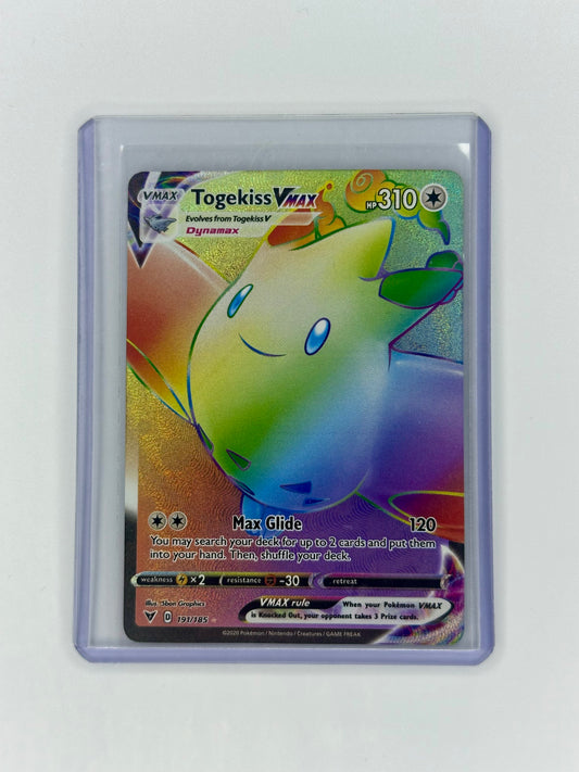 185 191 pokemon card Togekiss VMAX 191/185 Secret Rare Vivid Voltage Near Mint such as creasing that doesnt affect card integrity Pokemon - Precious Trolley 185/191